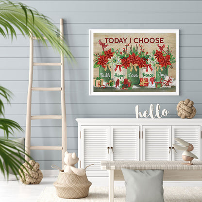 Christmas Atmosphere Poster Painting - Special Shaped Drill Diamond Painting 40*30CM
