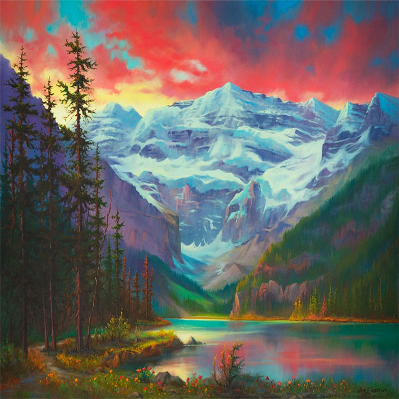 Woods Landscape - Full Round Drill Diamond Painting 30*30CM