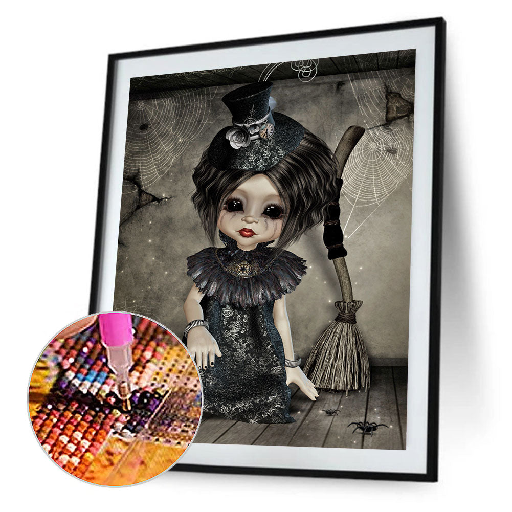 Cartoon Horror Doll - Full Round Drill Diamond Painting 30*40CM