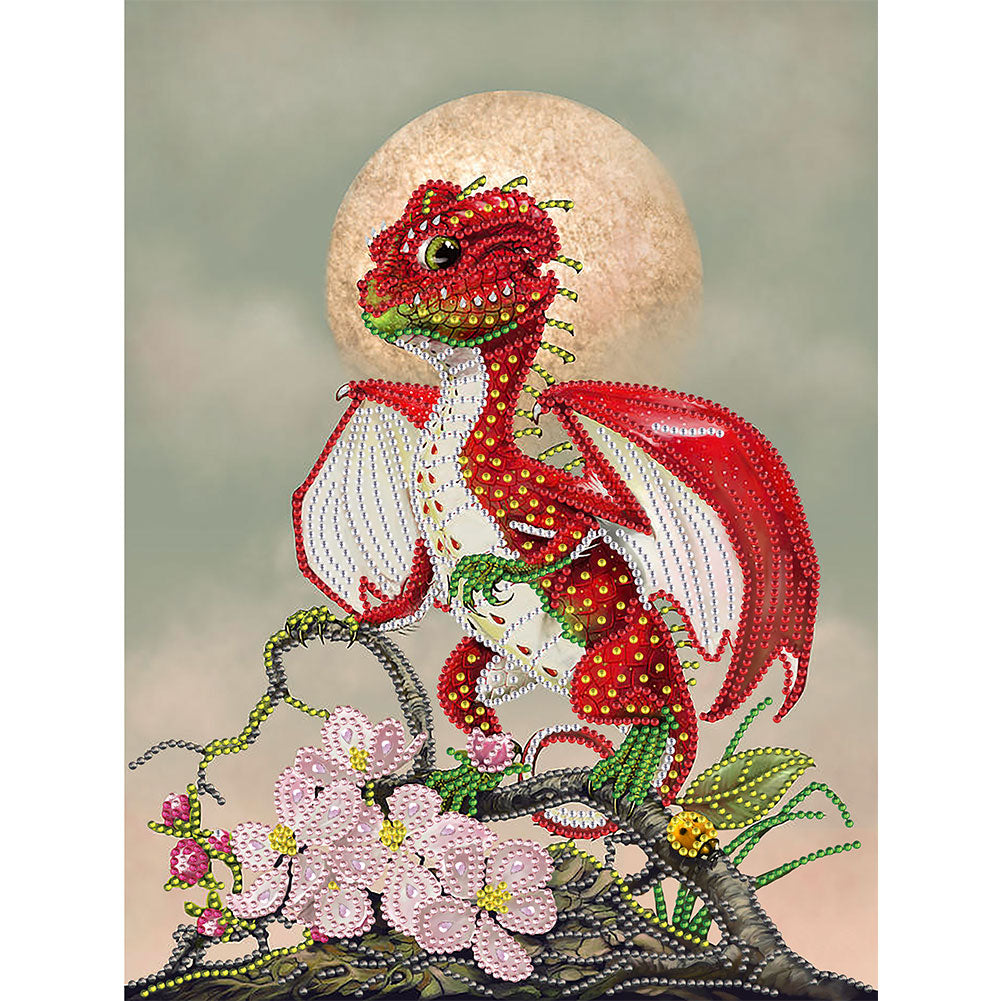 Red Pterosaur - Special Shaped Drill Diamond Painting 30*40CM