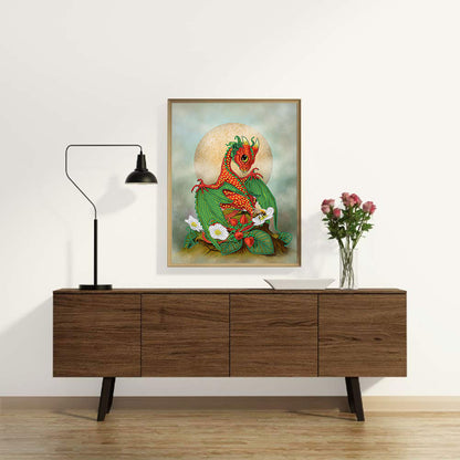 Orange Pterosaur - Special Shaped Drill Diamond Painting 30*40CM