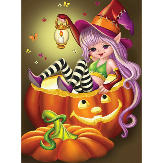 Halloween Witch - Full Square Drill Diamond Painting 30*40CM