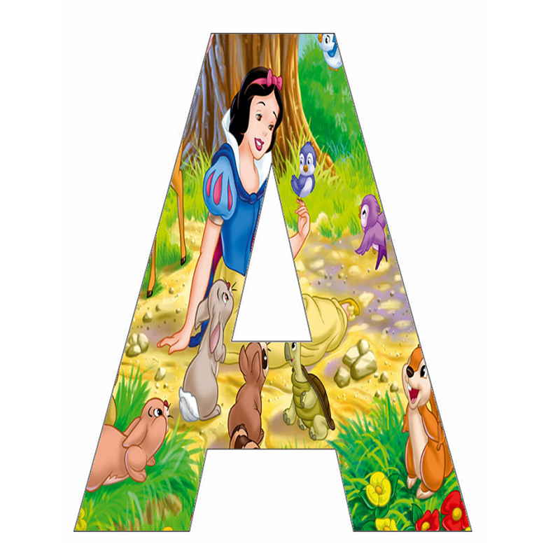 Letter Snow White A - Full Round Drill Diamond Painting 30*30CM