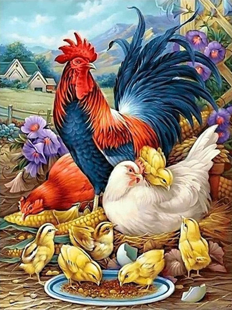 Flock 40*50CM(Canvas) Full Round Drill Diamond Painting