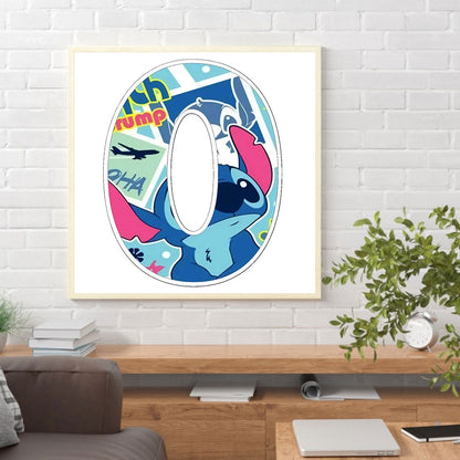 Stitch Letter O - Full Round Drill Diamond Painting 30*30CM