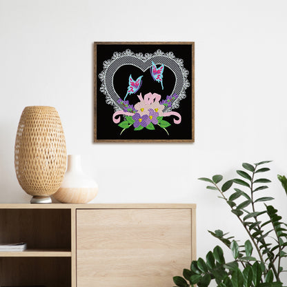 Line Art 30*30CM(Canvas) Special Shaped Drill Diamond Painting