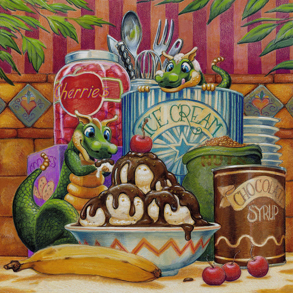 Green Dragon 30*30CM(Canvas) Full Round Drill Diamond Painting