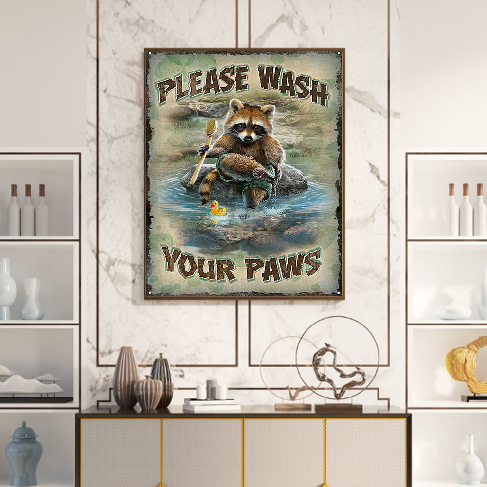 Raccoon Taking A Bath - Full Square Drill Diamond Painting 50*60CM