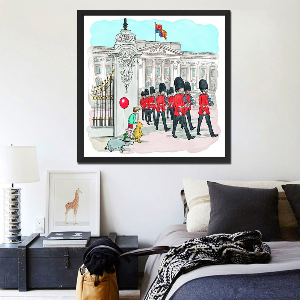 British Guard At Buckingham Palace - Full Round Drill Diamond Painting 45*45CM