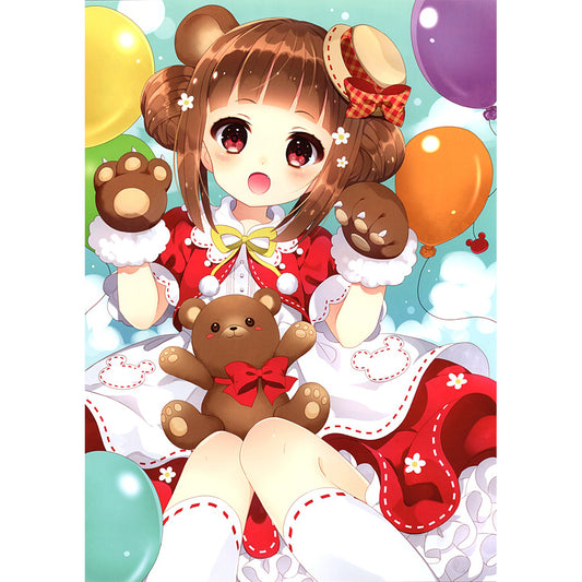 Anime Girls - Full Round Drill Diamond Painting 30*40CM