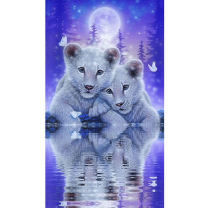 Baby Lion - Full Square Drill Diamond Painting 40*70CM