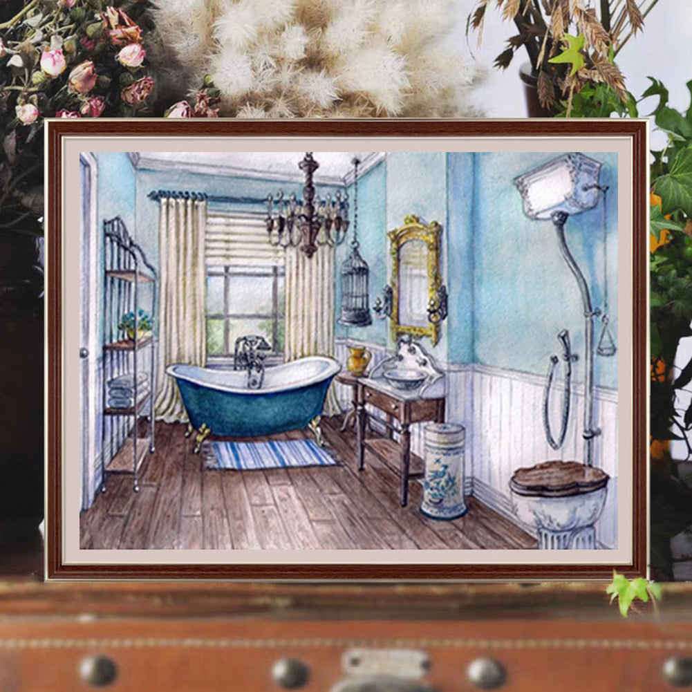 Tub - Full Round Drill Diamond Painting 50*40CM