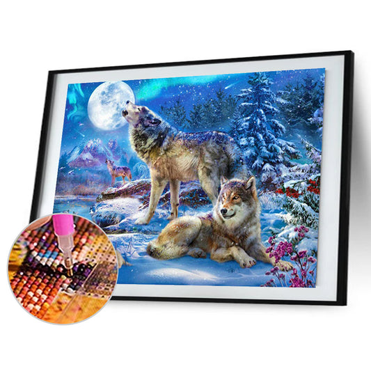 Wolf Pack - Full Round Drill Diamond Painting 50*40CM