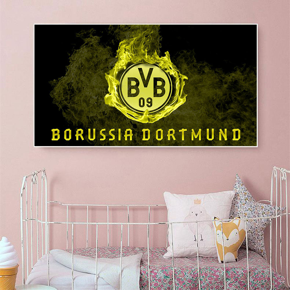 Dortmund Football Club Logo - Full Round Drill Diamond Painting 70*40CM