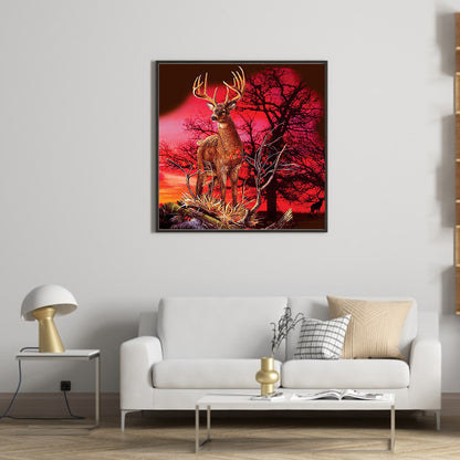 Elk - Full Round Drill Diamond Painting 40*40CM