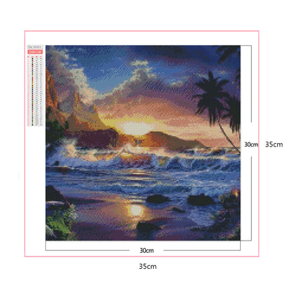 Beach - Full Square Drill Diamond Painting 30*30CM