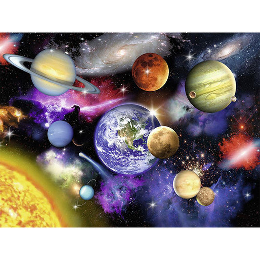 Cosmic Planet - Full Square Drill Diamond Painting 50*40CM