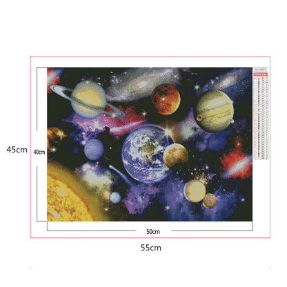 Cosmic Planet - Full Square Drill Diamond Painting 50*40CM
