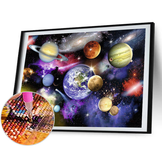 Cosmic Planet - Full Square Drill Diamond Painting 50*40CM