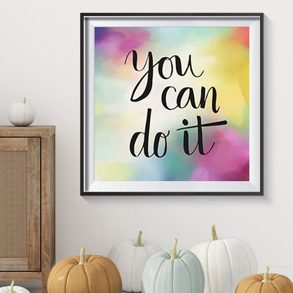 Come On Calligraphy - Full Square Drill Diamond Painting 30*30CM