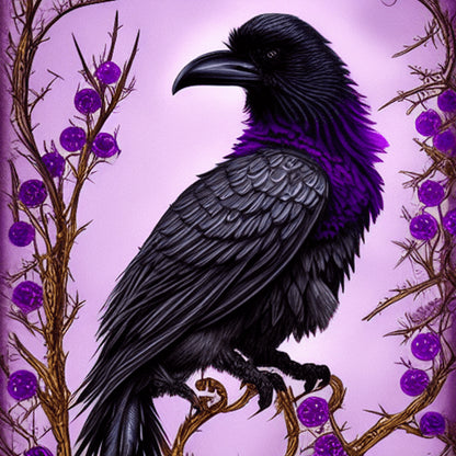 Crow - Full Round Drill Diamond Painting 40*40CM