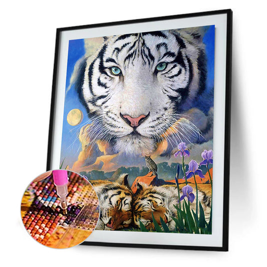 Three Tigers - Full Round Drill Diamond Painting 40*50CM