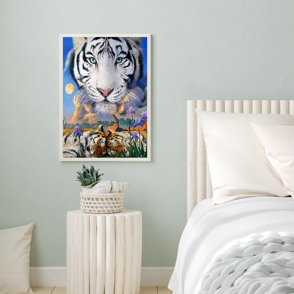 Three Tigers - Full Round Drill Diamond Painting 40*50CM