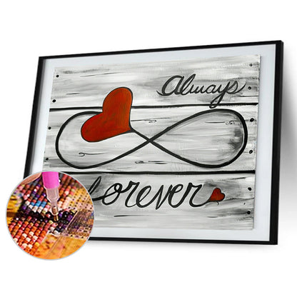 Love Calligraphy - Full Square Drill Diamond Painting 40*30CM