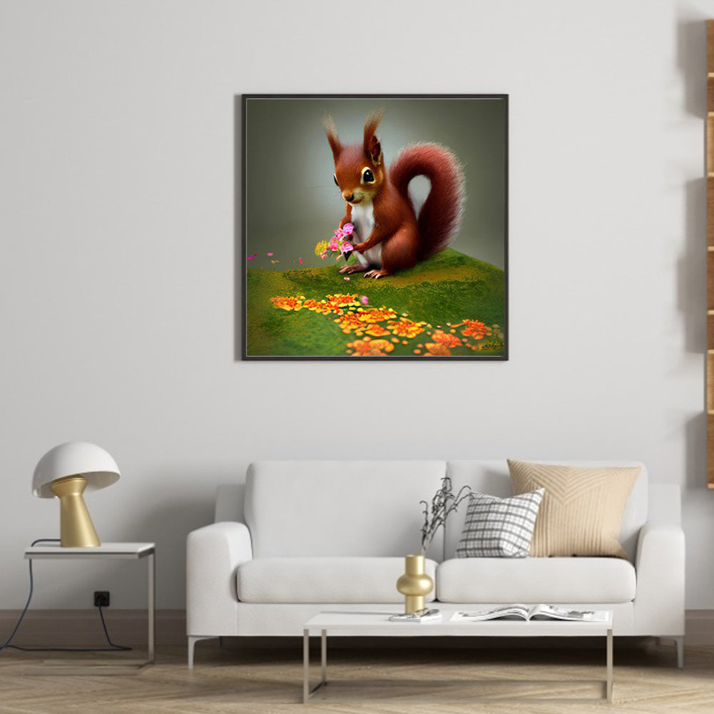 Cute Chipmunk - Full Round Drill Diamond Painting 30*30CM