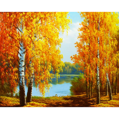 Autumn Forest - Full Square Drill Diamond Painting 50*40CM