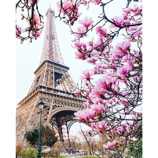 Eiffel Tower - Full Round Drill Diamond Painting 40*50CM