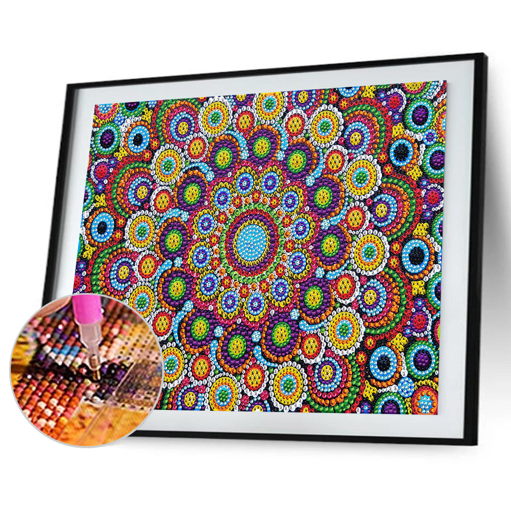 Mandala Pattern - Crystal Drill Diamond painting 40*30CM