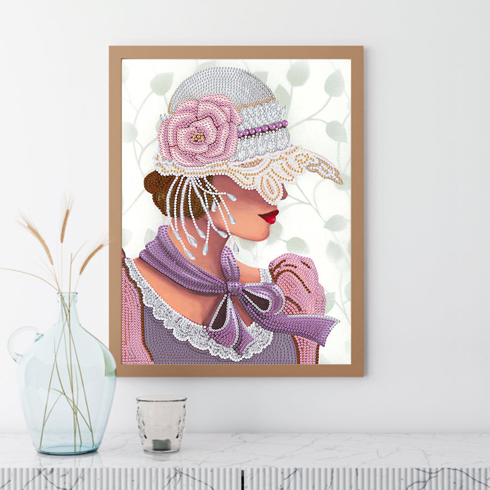 Elegant Woman - Special Shaped Drill Diamond Painting 30*40cm