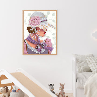 Elegant Woman - Special Shaped Drill Diamond Painting 30*40cm