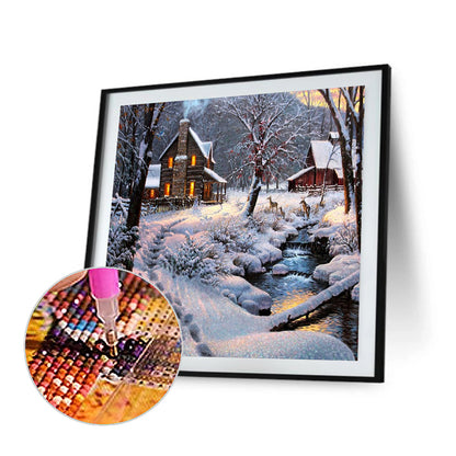 Snow House - Full Square Drill Diamond Painting 50*50CM