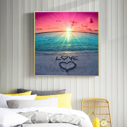 Beach Love - Full Square Drill Diamond Painting 50*50CM