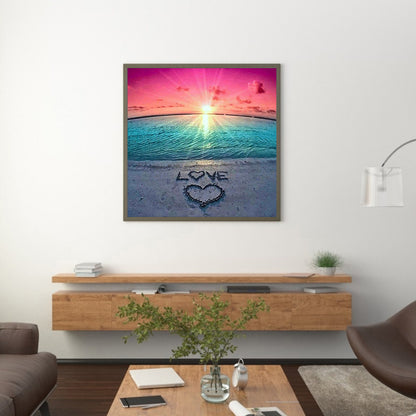 Beach Love - Full Square Drill Diamond Painting 50*50CM