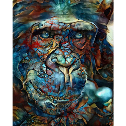 Blue Monkey - Full Square Drill Diamond Painting 50*60CM
