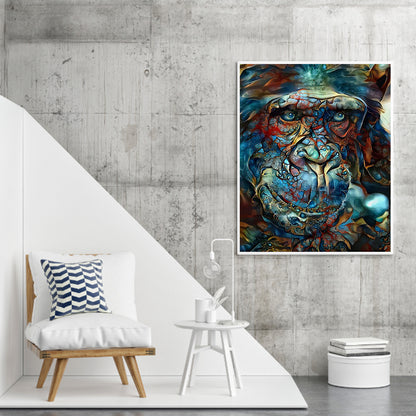 Blue Monkey - Full Square Drill Diamond Painting 50*60CM