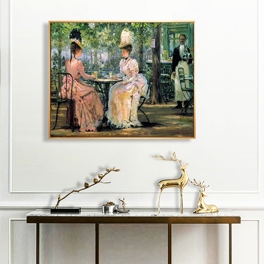 Oil Painting Court Lady - Full Round Drill Diamond Painting 50*40CM