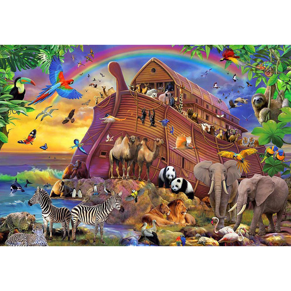 Animals On Small Island - Full Square Drill Diamond Painting 60*50CM