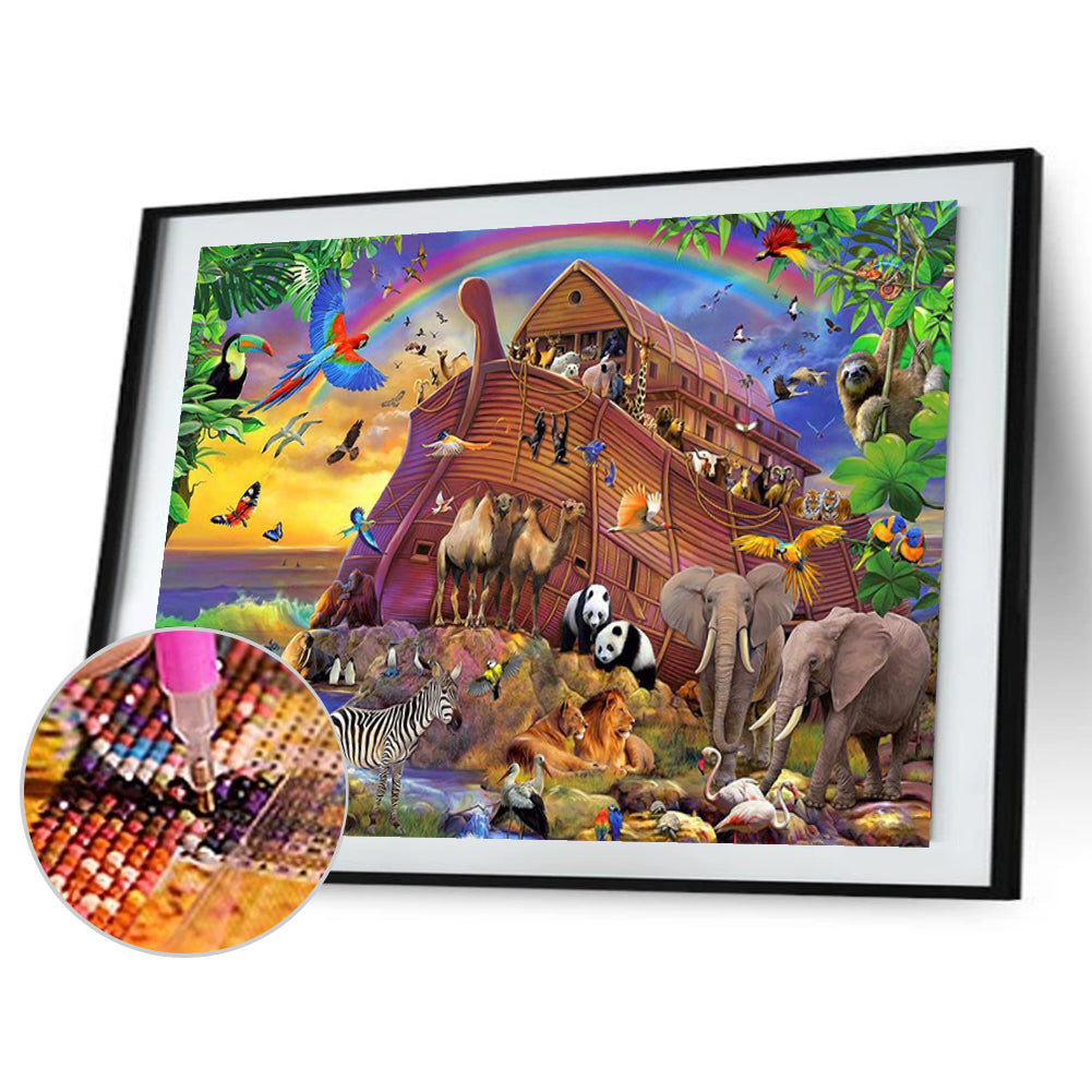 Animals On Small Island - Full Square Drill Diamond Painting 60*50CM