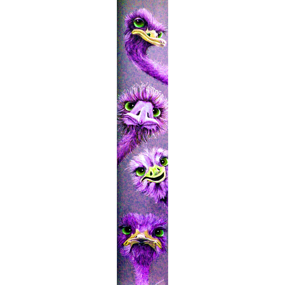 Purple Ostrich - Full Square Drill Diamond Painting 30*120CM