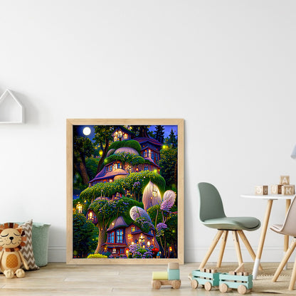 Dream Flower Manor - Full Round Drill Diamond Painting 30*40CM