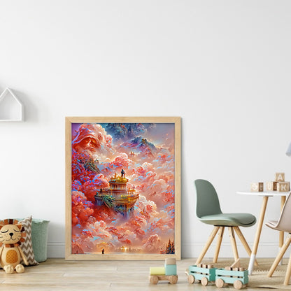 Dream Flower Manor - Full Round Drill Diamond Painting 30*40CM