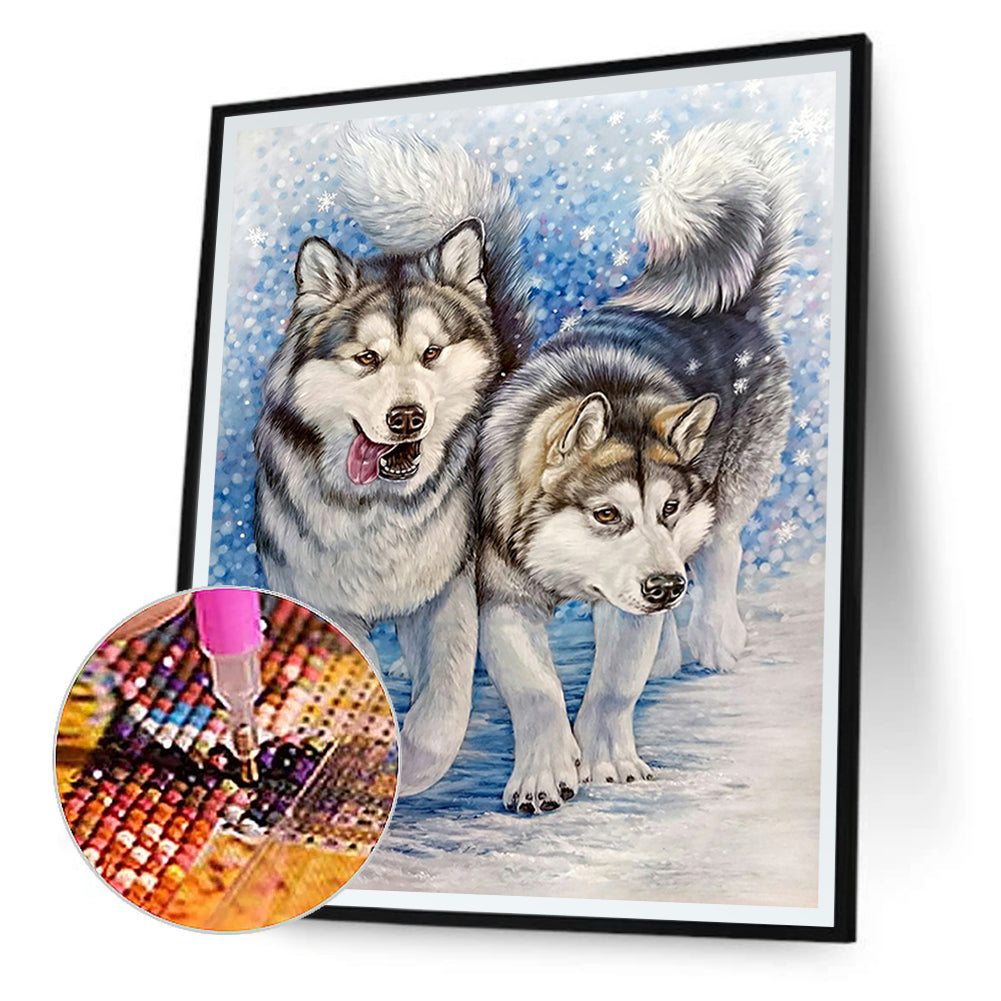Wolf - Full Round Drill Diamond Painting 40*50CM
