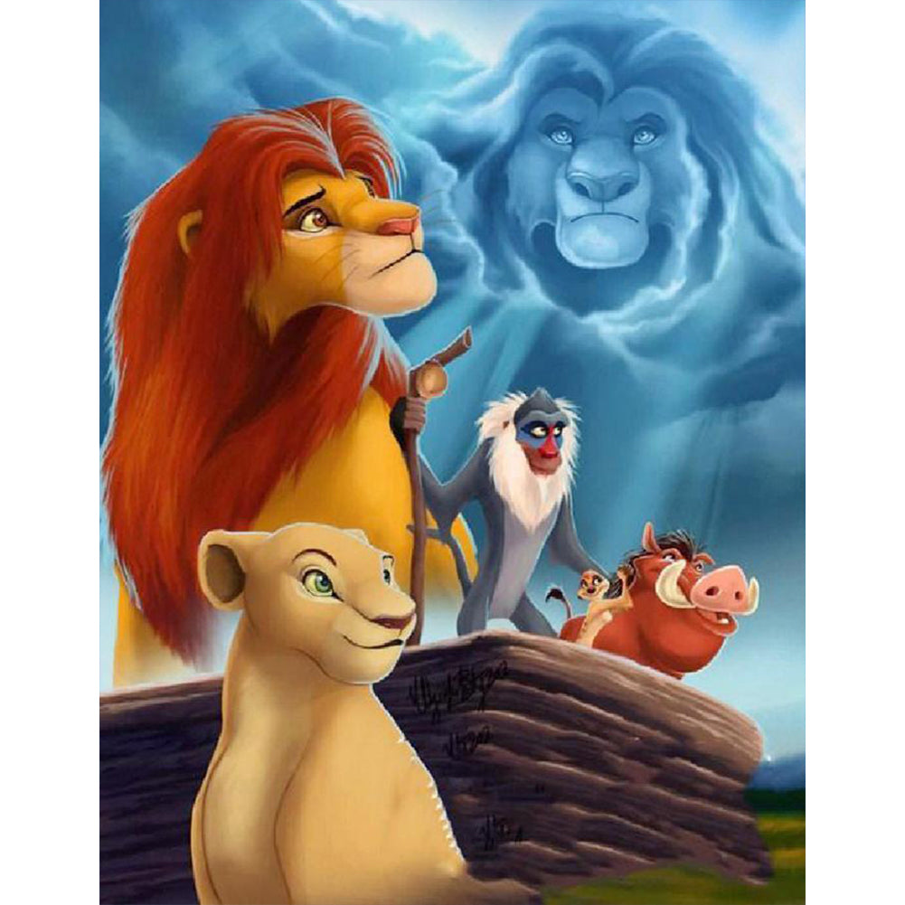 Lion King - Full Round Drill Diamond Painting 40*50CM