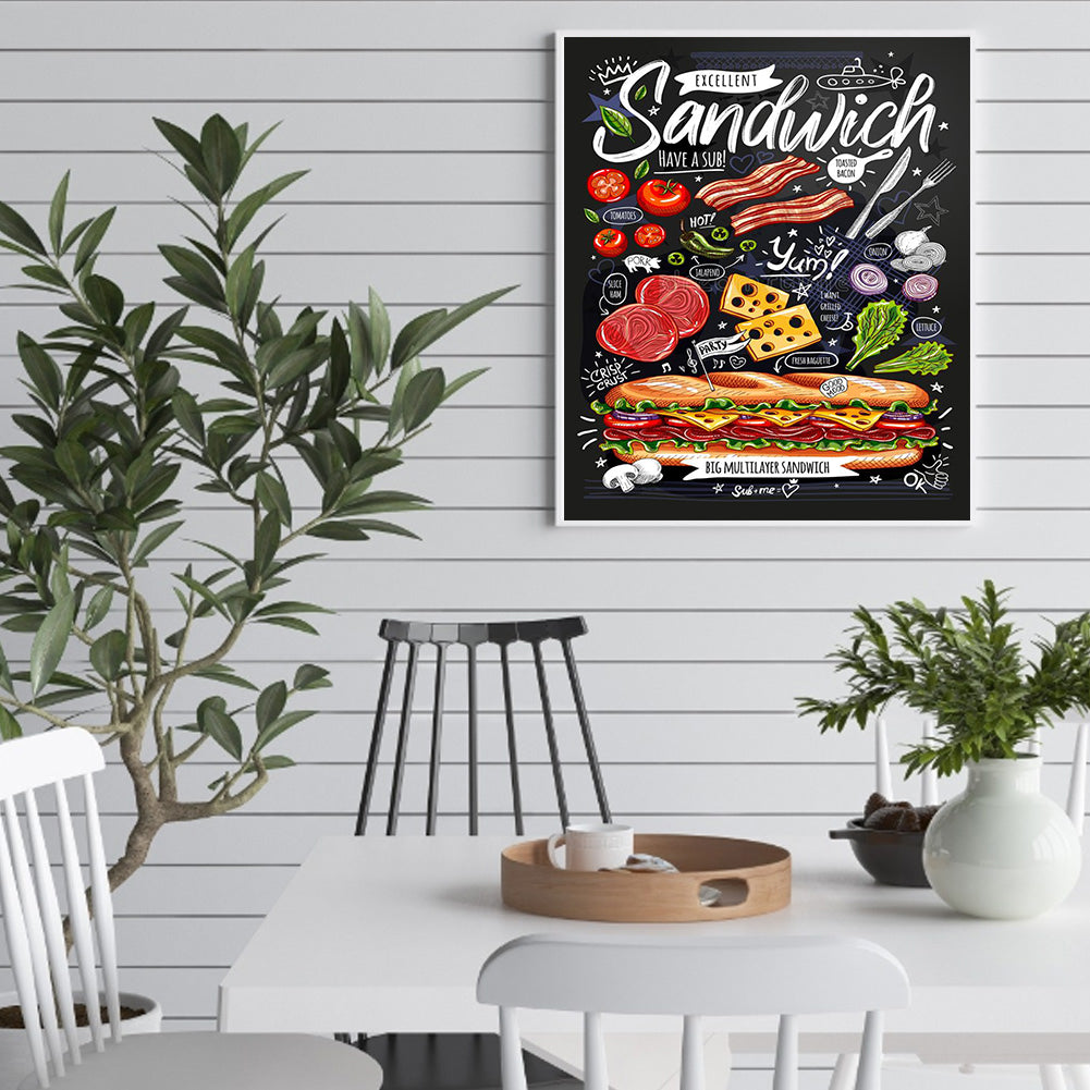 Blackboard Calligraphy - Full Round Drill Diamond Painting 40*50CM