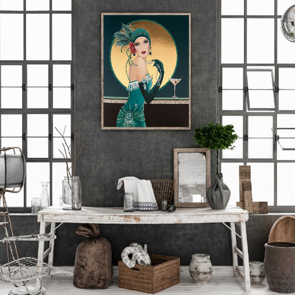 Lady - Full Round Drill Diamond Painting 50*60CM
