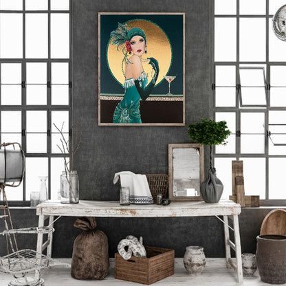 Lady - Full Round Drill Diamond Painting 50*60CM